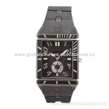 IP Black men's stainless steel analog watches, cool style, OEM designs are accepted